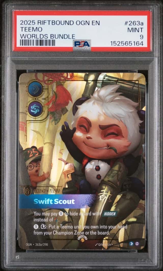 Riftbound League Of Legends Teemo Swift Scout 263A Worlds 2025 PSA 9 Mint