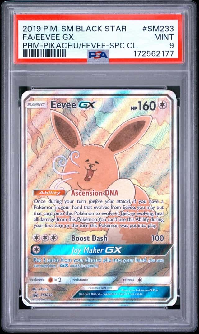 Pokemon Eevee Gx Promo SM233 Pikachu-Gx & Eevee-Gx Special Coll. PSA 9 Mint