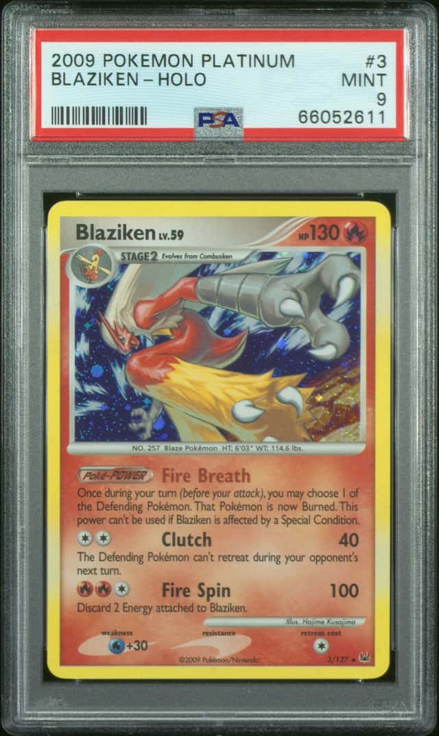Pokemon Blaziken Holo Platinum 3/127 PSA 9 Mint