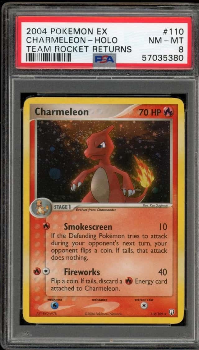 Pokemon Charmeleon Holo Team Rocket Returns 110/109 PSA 8