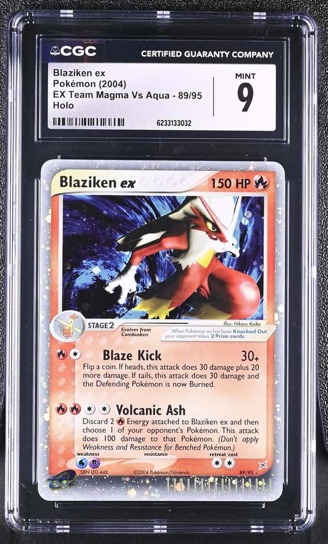 Pokemon Blaziken ex EX Team Magma Vs Aqua 89/95 Holo CGC 9 Mint