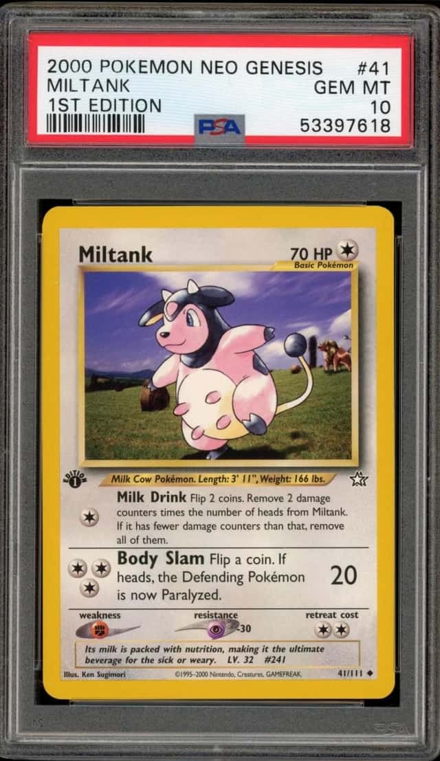 Pokemon Miltank Neo Genesis 1st Edition 41/111 PSA 10 Gem Mint