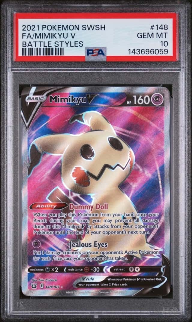 Pokemon Mimikyu V Battle Styles 148/163 PSA 10 Gem Mint