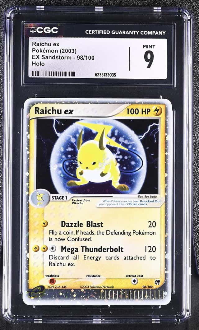 Pokemon Raichu ex EX Sandstorm 98/100 Holo CGC 9 Mint
