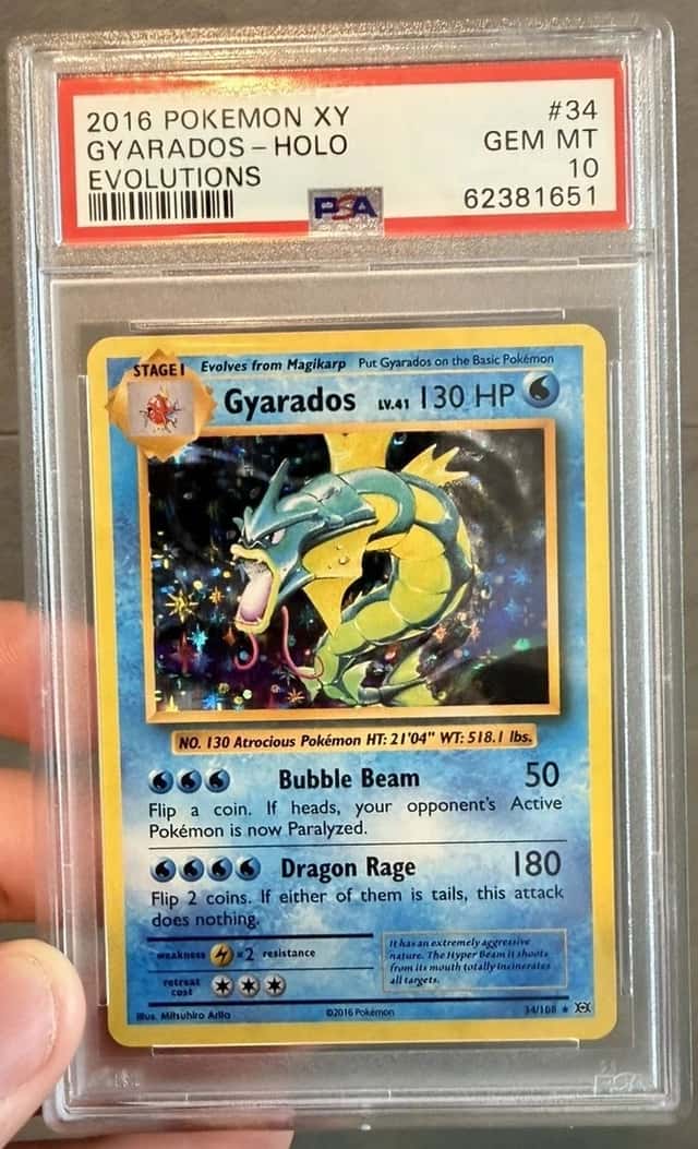 POP 319 ! Pokemon XY Evolutions 2016 Gyarados Holo #34/108 PSA 62381651 CERT