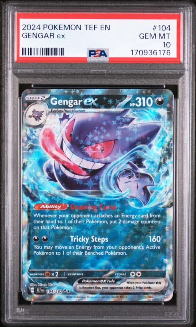 2024 POKEMON TEF EN-TEMPORAL FORCES #104 GENGAR EX PSA 10