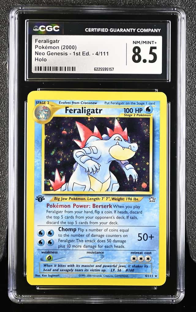 Pokémon Feraligatr 2000 Neo Genesis - 1st Ed. 4/111 Holo CGC 8.5