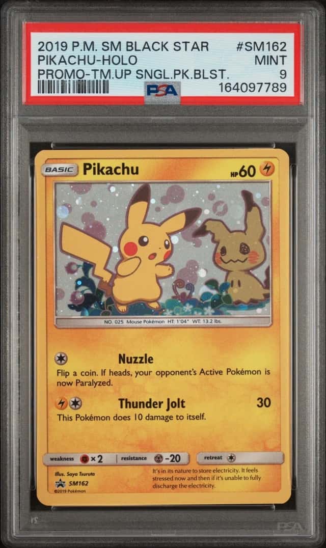 2019 POKEMON SM BLACK STAR PROMO TEAM UP SINGLE PACK BLISTERS PIKACHU-HOLO PSA 9