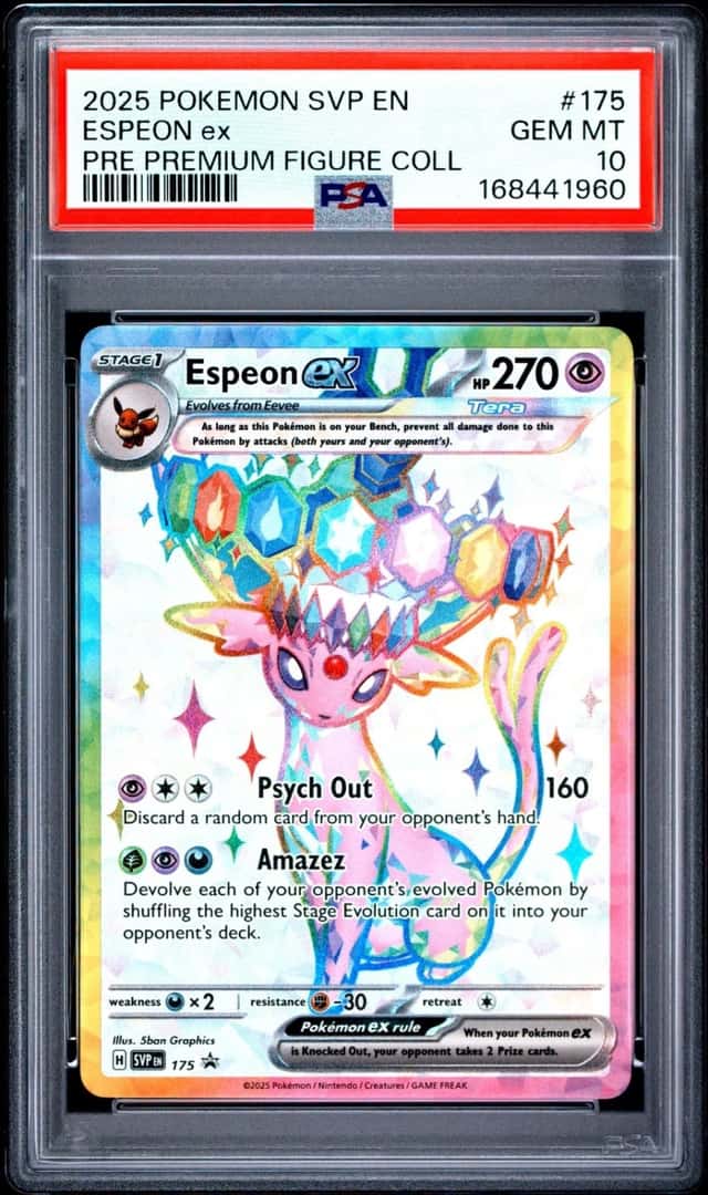 2025 POKEMON SVP EN-SV BLACK STAR PROMO #175 ESPEON EX PSA 10