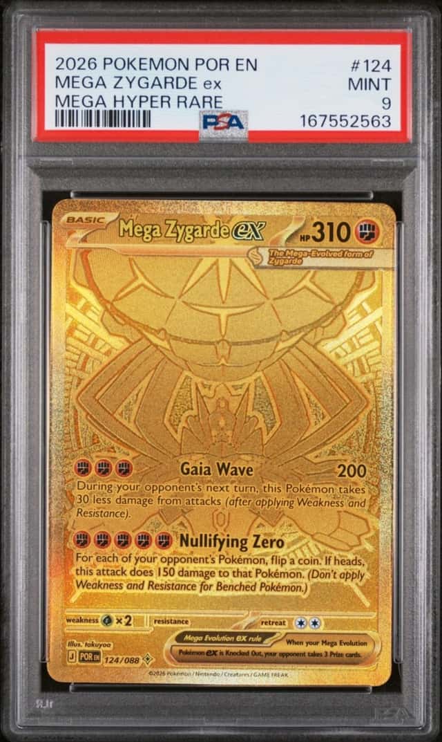 2026 POKEMON POR EN-PERFECT ORDER MEGA HYPER RARE #124 MEGA ZYGARDE EX PSA 9