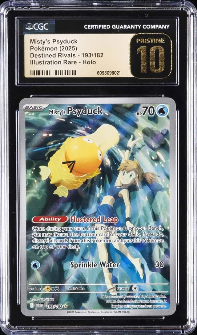 2025 POKEMON LATIN AMERICAN ILLUSTRATION RARE MISTY'S PSYDUCK CGC 10 PRISTINE