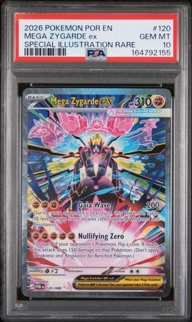 2026 POKEMON PERFECT ORDER SPECIAL ILLUSTRATION RARE #120 MEGA ZYGARDE EX PSA 10