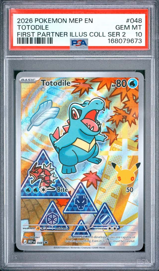 2026 POKEMON MEP EN-ME BLACK STAR PROMO #048 TOTODILE PSA 10