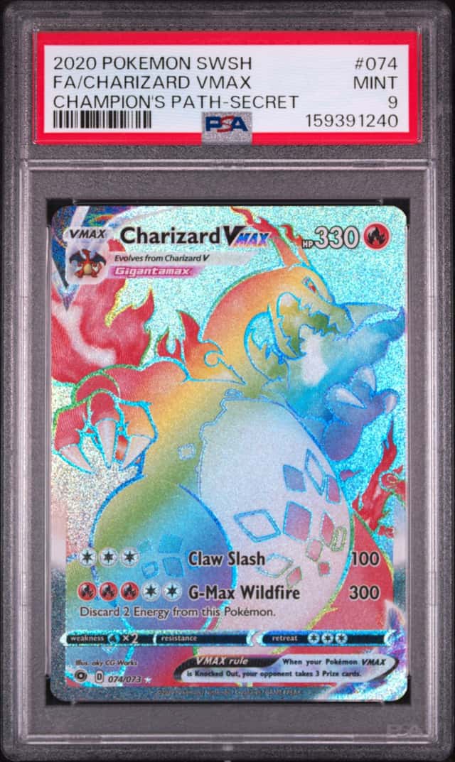2020 Pokemon SWSH Champion's Path Charizard VM FA #074/073 PSA 9