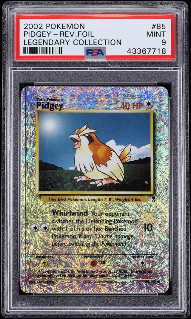 2002 Pokemon Legendary Collection Reverse Holo Pidgey #85 PSA 9 MINT
