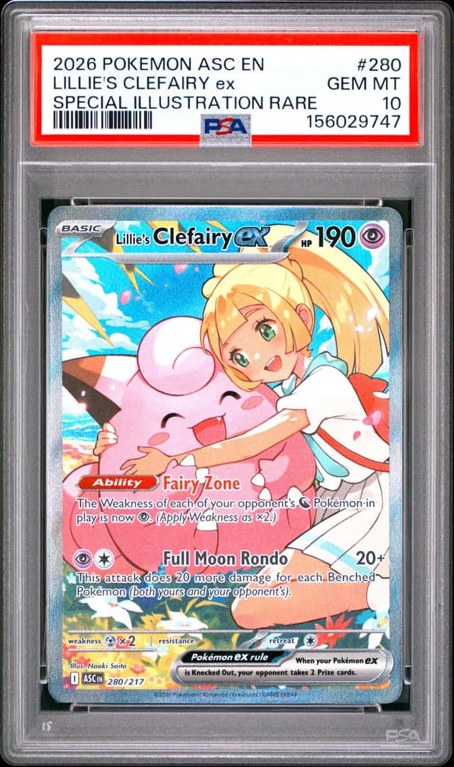2026 Pokemon Mega Evolution Ascended Heroes SIR Lillie's Clefairy EX #280 PSA 10 GEM MINT