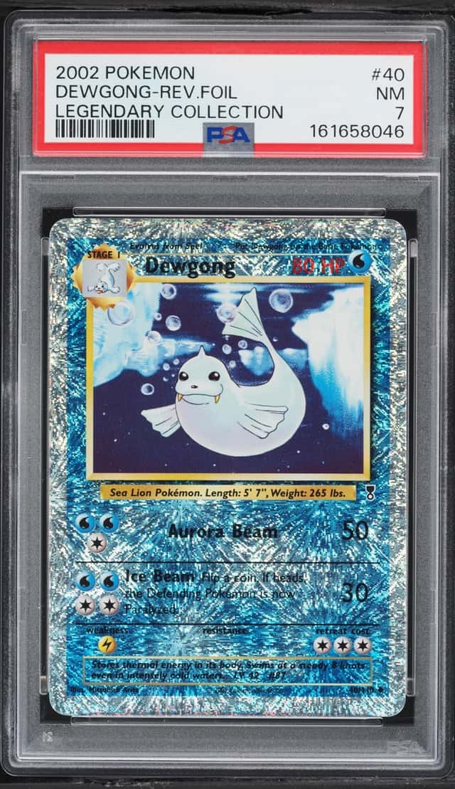 2002 Pokemon Legendary Collection Reverse Holo Dewgong #40 PSA 7 NRMT