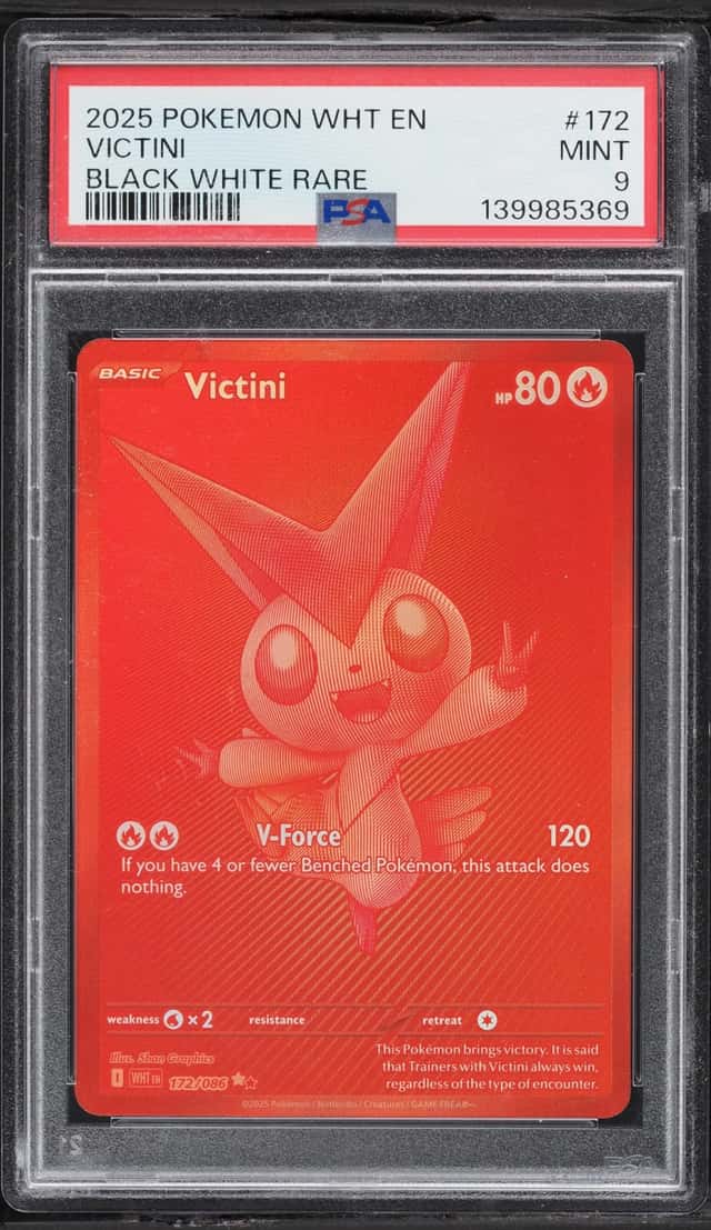 2025 Pokemon Scarlet & Violet White Flare BWR Victini #172 PSA 9 MINT
