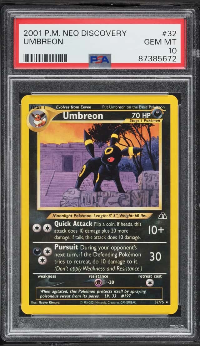 2001 Pokemon Neo Discovery Umbreon #32 PSA 10 GEM MINT