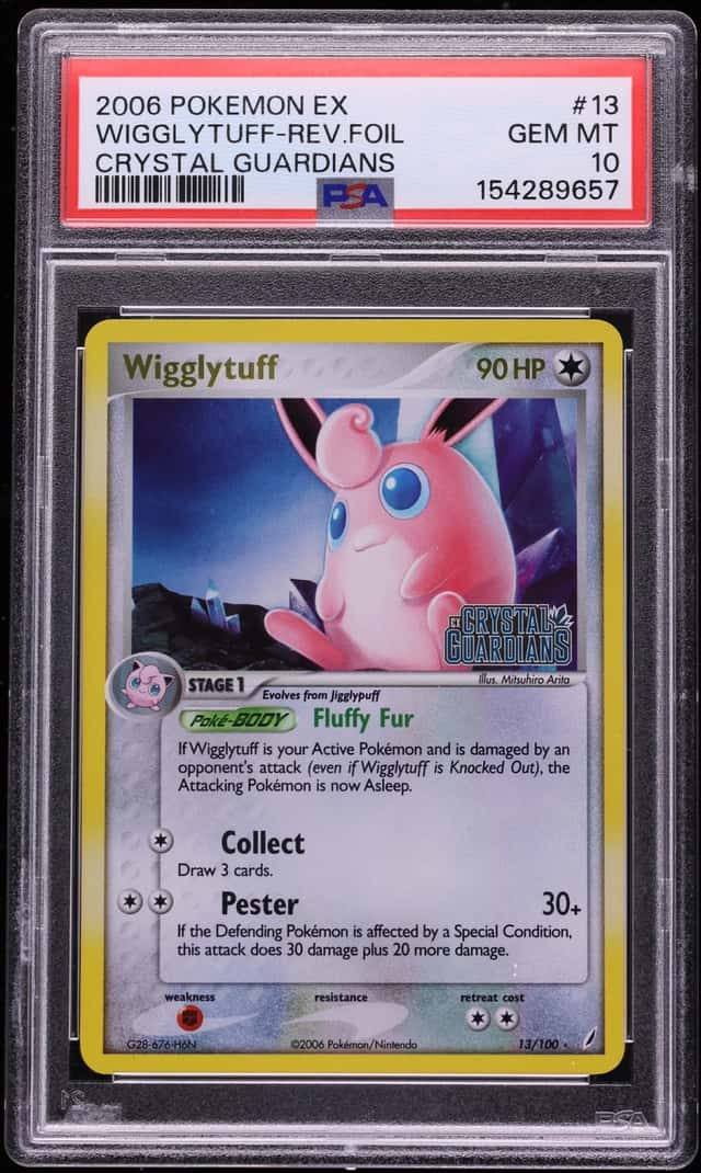 2006 Pokemon EX Crystal Guardians Reverse Holo Wigglytuff #13 PSA 10 GEM MINT