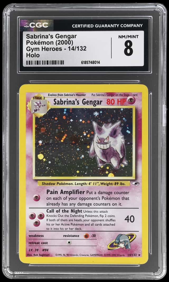 2000 Pokemon Gym Heroes Holo Sabrina's Gengar #14