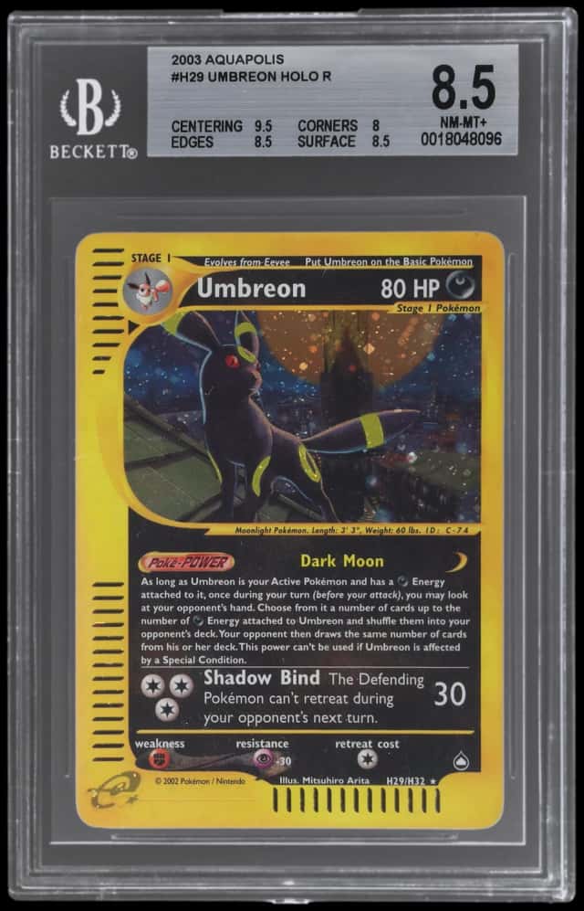 2003 Pokemon Aquapolis Holo Umbreon #H29
