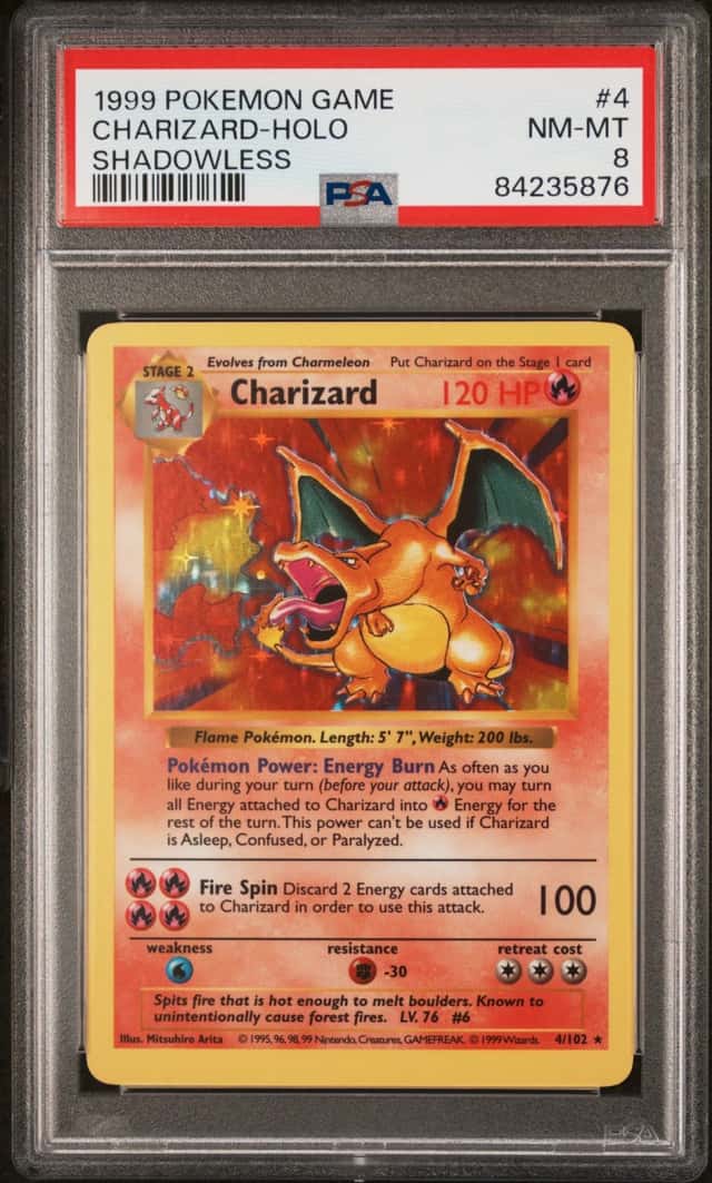 1999 Pokemon Game Shadowless Holo Charizard #4