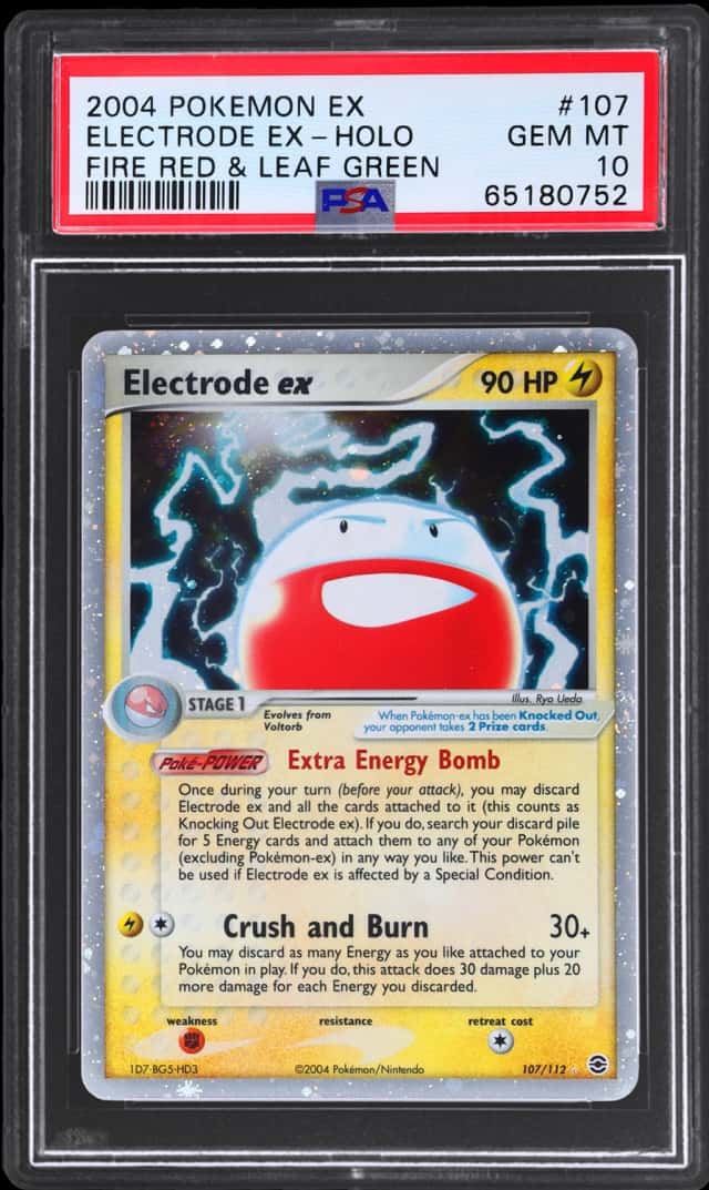 2004 Pokemon Ex Firered and Leafgreen Holo Electrode Ex #107