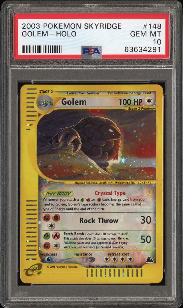 2003 Pokemon Skyridge Holo Golem #148