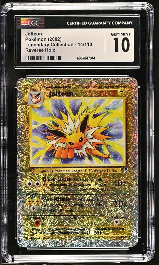 2002 Pokemon Legendary Collection Reverse Holo Jolteon #14