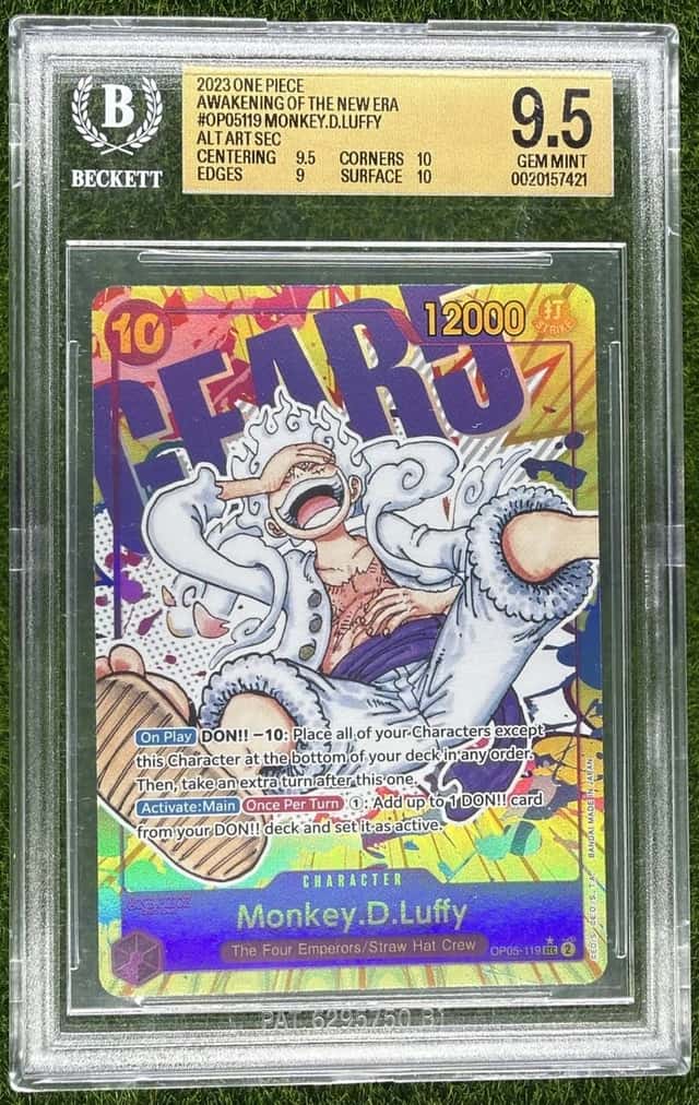 Monkey.D.Luffy BGS 9.5 2023 Awakening of the New Era Sec Alt Art #OP05-119 7421