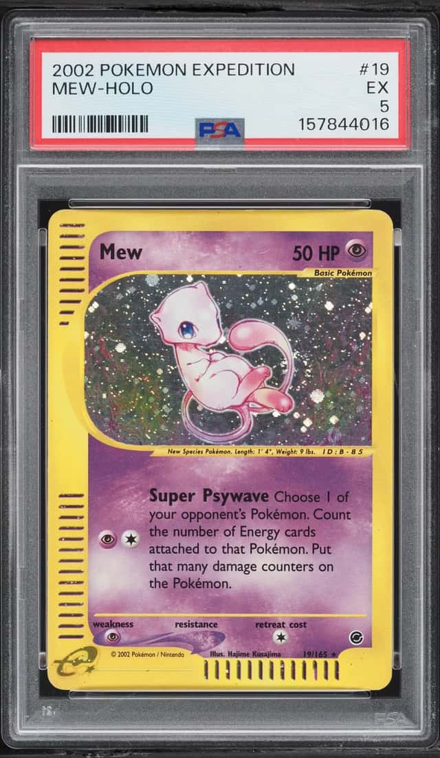 2002 Pokemon Expedition Holo Mew #19 PSA 5 EX