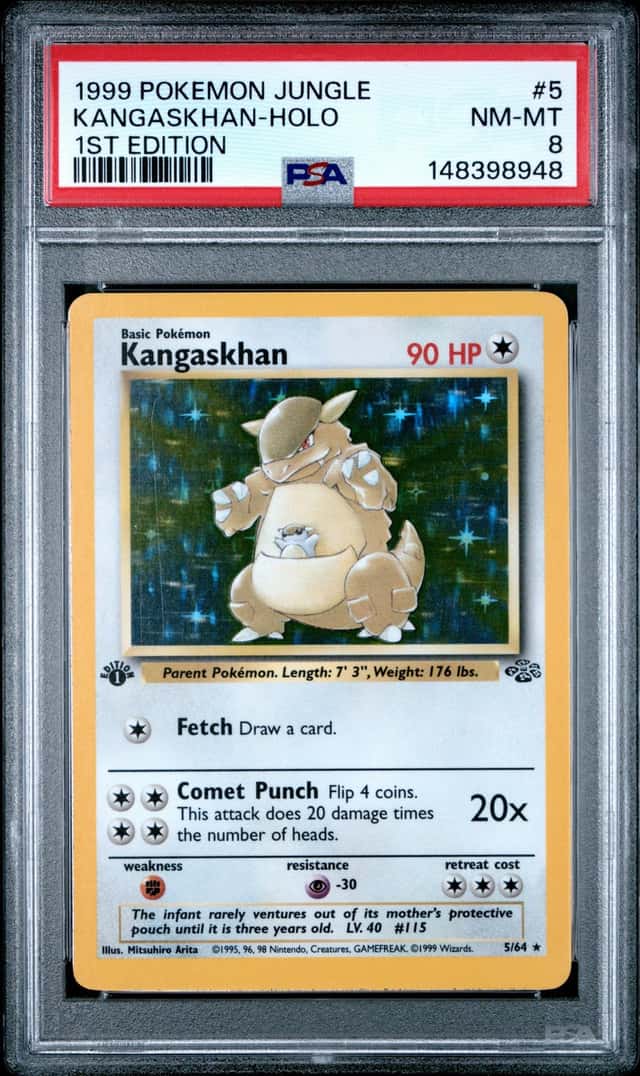 1999 Pokemon Jungle 1st Edition Holo Kangaskhan #5 PSA 8 NM-MT