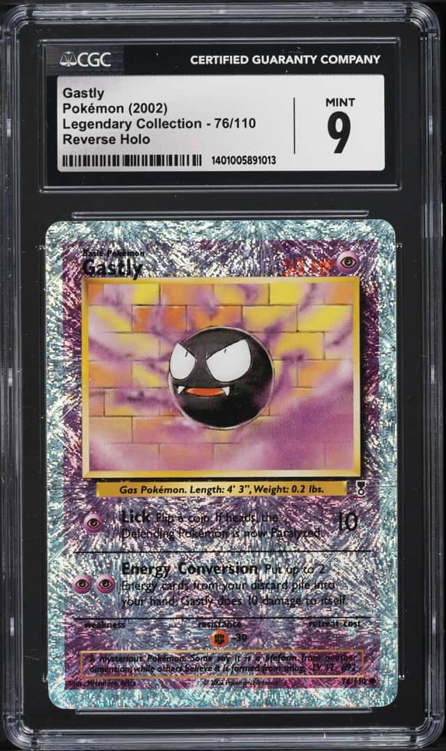 2002 Pokemon Legendary Collection Reverse Holo Gastly #76 CGC 9 MINT