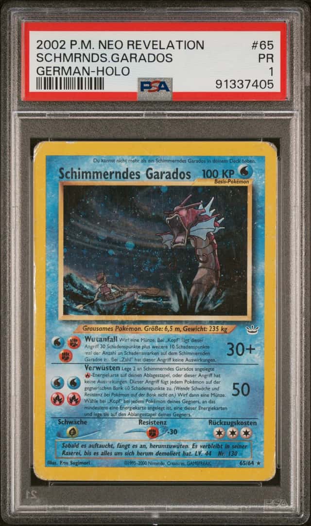 Shining Gyarados 65/64 Neo Revelation Secret Rare German Holo PSA 1 2002