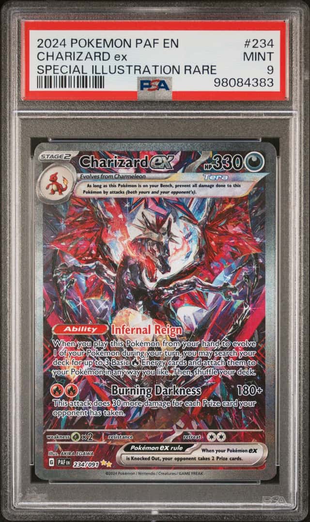 Charizard ex PSA 9 2024 SV Paldean Fates SIR 234/091 English Holo