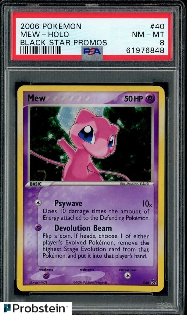 2006 POKEMON BLACK STAR PROMOS #040 MEW HOLO BSP PSA 8 NM-MT