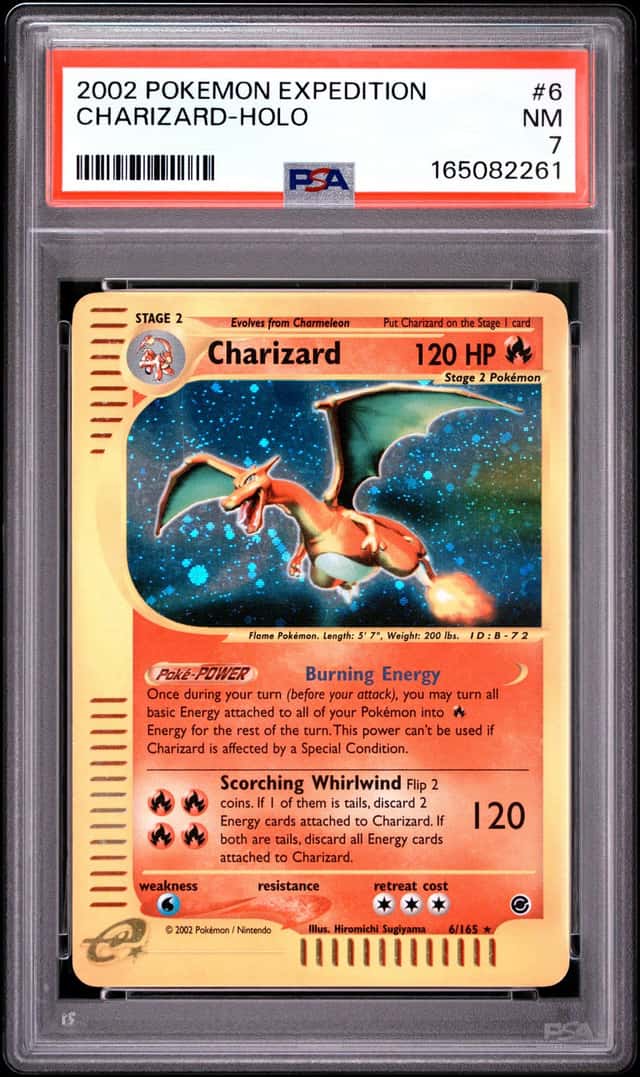 Pokemon 2002 Charizard 6/165 Expedition Holo Rare ENG PSA 7 NEW CERT