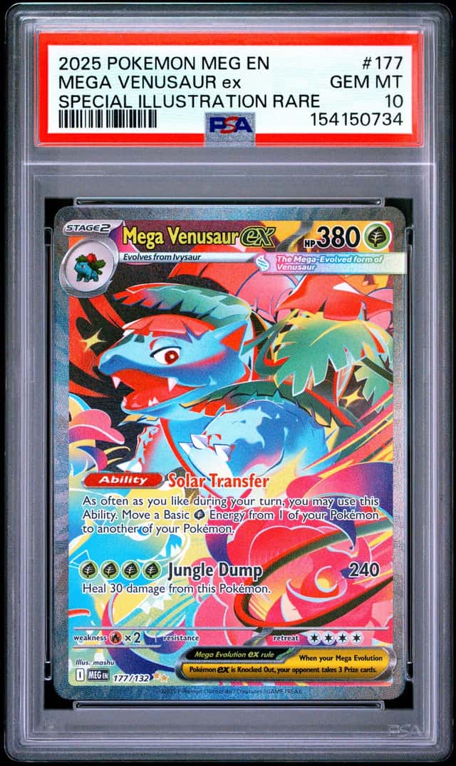 MEGA VENUSAUR EX 2025 POKEMON MEGA EVOLUTION 177/132 SIR PSA 10 Q3963-7