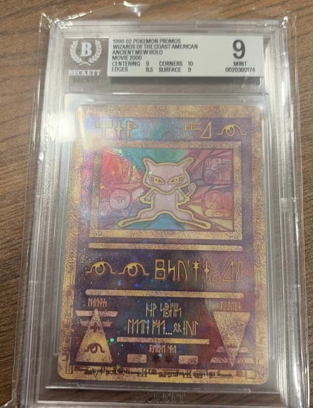 Pokemon Ancient Mew Pokemon 2000 Movie Promo Holo English BGS 9 Mint  w/ 10 sub