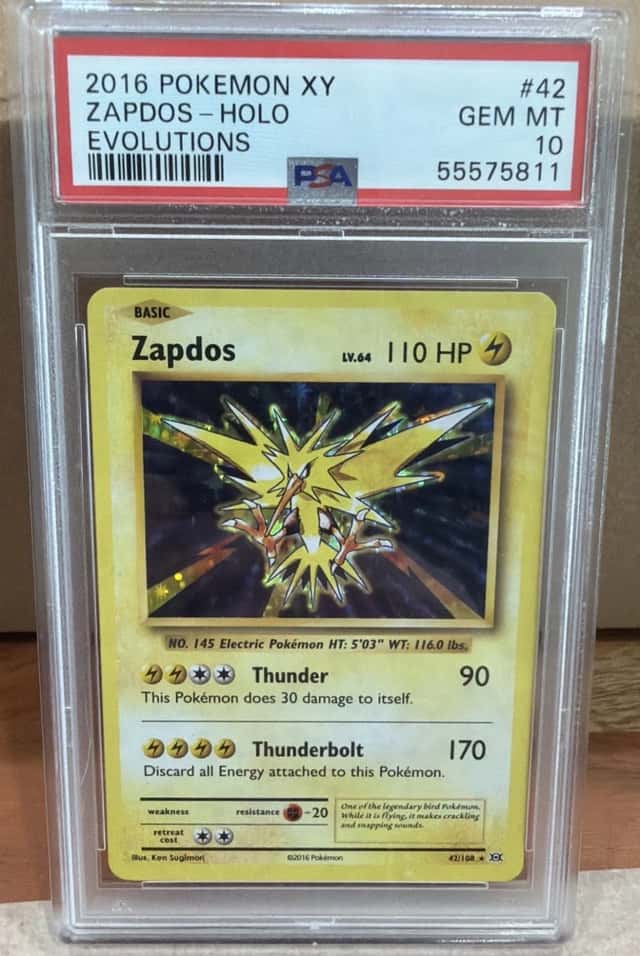 2016 Pokemon XY Evolutions Zapdos Holo #42/108 PSA 10 GEM MINT