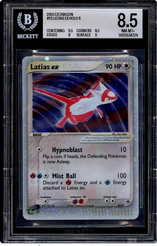 Pokemon 2003 Latias EX 93/97 Holo Rare EX Dragon BGS 8.5