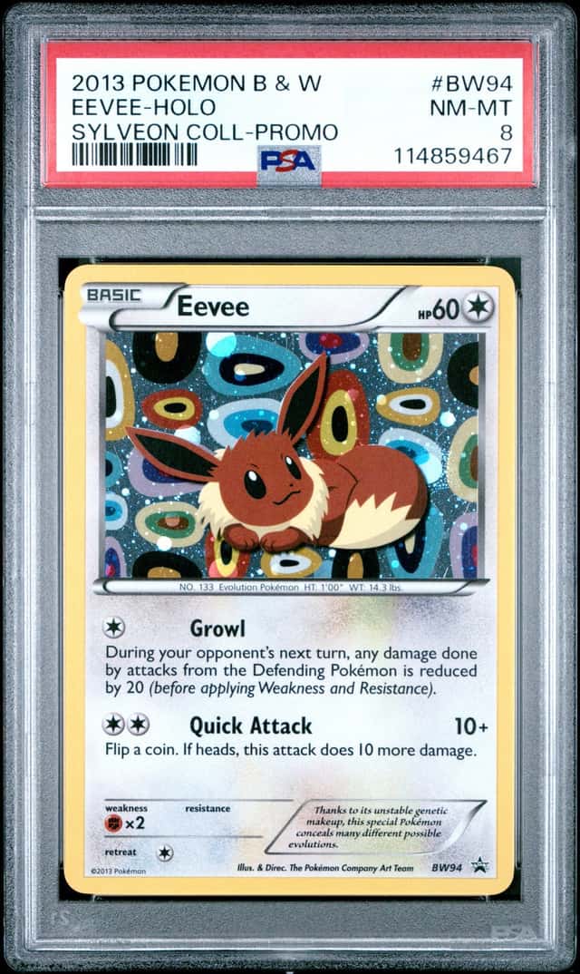 Pokemon Eevee Holo Promo BW94 Sylveon Coll. PSA 8