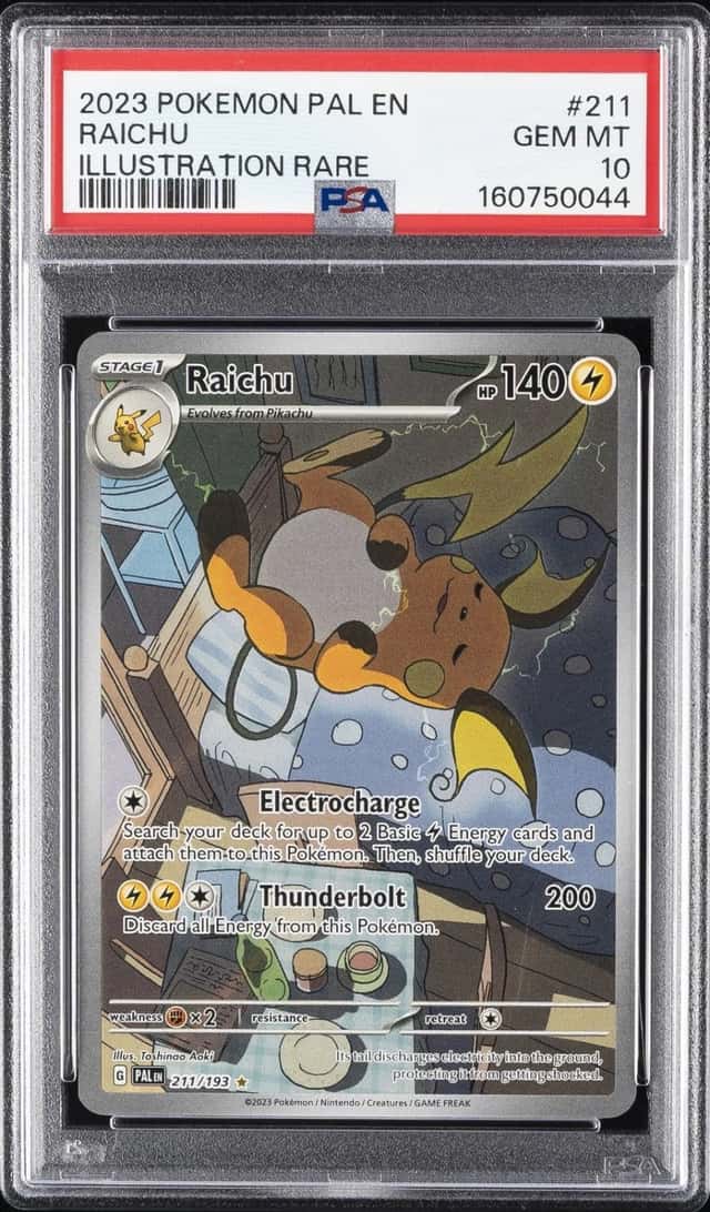 2023 POKEMON PAL EN-PALDEA EVOLVED ILLUSTRATION RARE #211 RAICHU PSA 10
