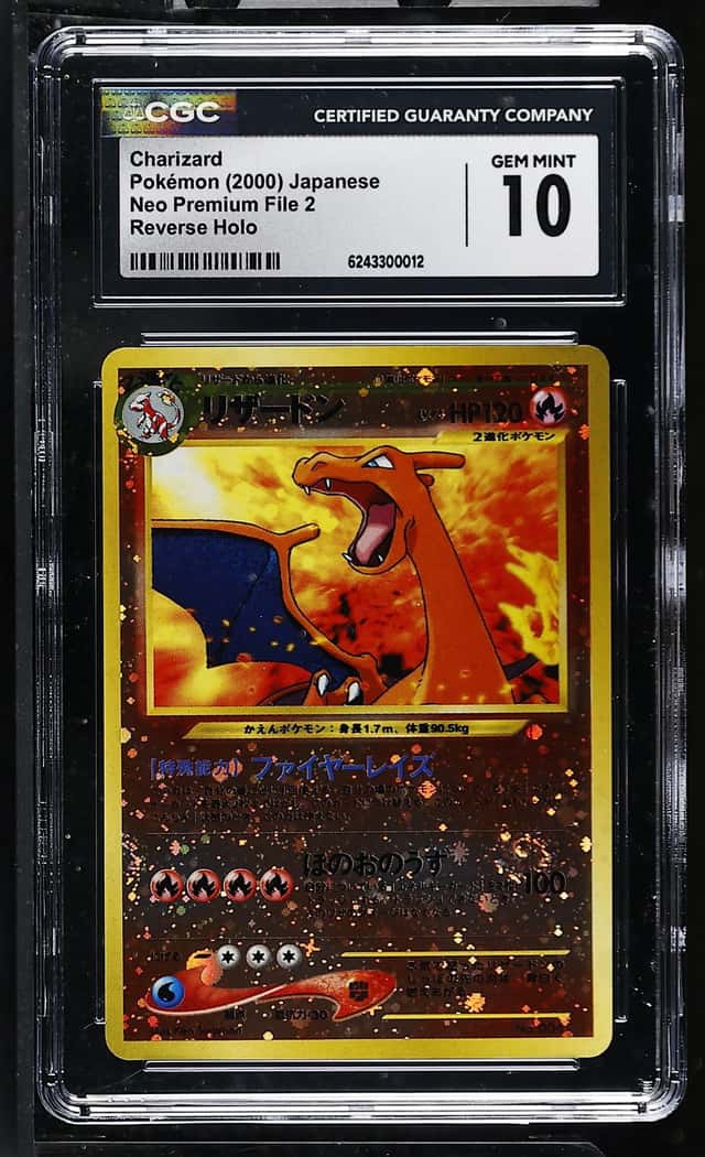 Pokemon Charizard Neo Premium File 2 Reverse Holo Japanese CGC 10 Gem Mint