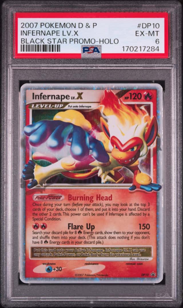 Pokemon Infernape LV X Holo Diamond & Pearl Black Star Promo PSA 6 EX-MT