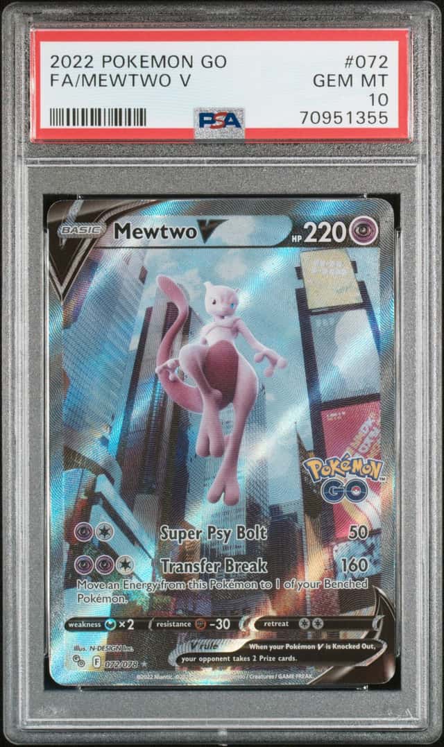 PSA 10 Mewtwo V Pokemon Go 072/078 