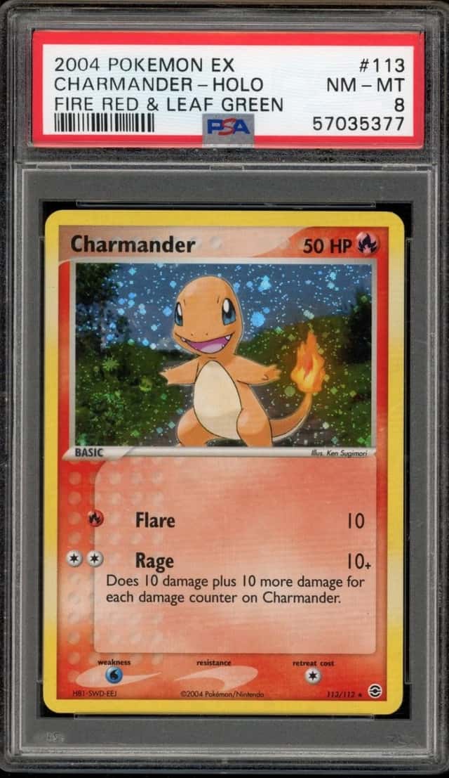 Pokemon Charmander Holo Fire Red & Leaf Green 113 PSA 8