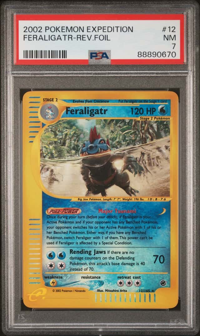 Pokemon Feraligatr Reverse Holo Expedition 12/165 PSA 7