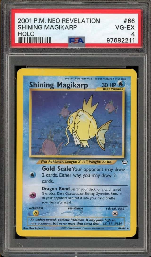 Pokemon Shining Magikarp Holo Neo Revelation Unlimited 66/64 PSA 4